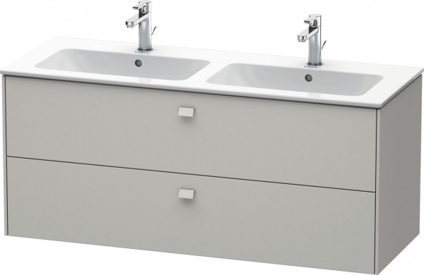 Meuble Pour Lavabo Encastrable Duravit Brioso 2 tiroirs, pour Lav. double ME 1290mm Gris béton mat BR410500707