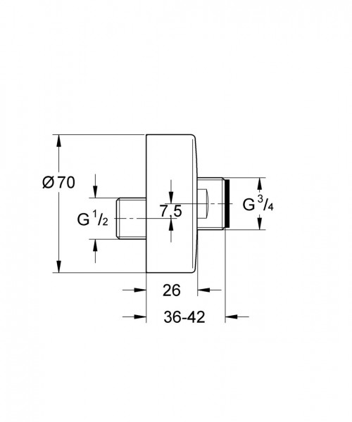 Snelkoppeling Grohe S-Connectie Hard Graphite Geborsteld