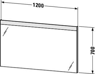 Badkamerspiegel Met Verlichting Duravit Met schakelaar 1200x700mm Mat Wit