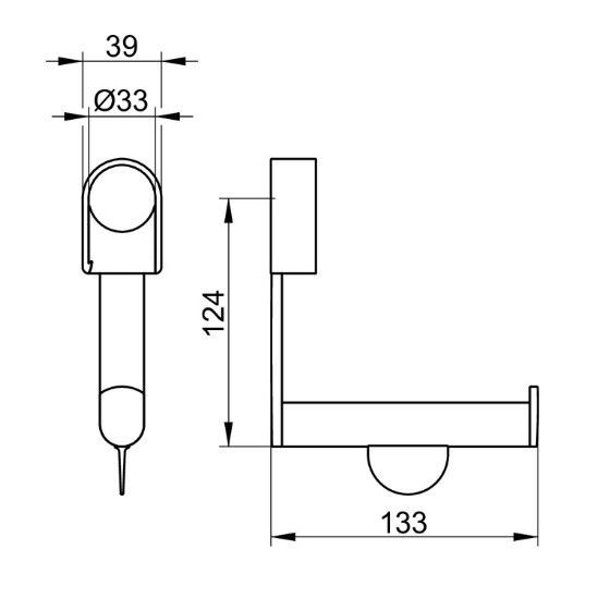 Keuco Toiletrolhouder Plan Care 134x144x30mm