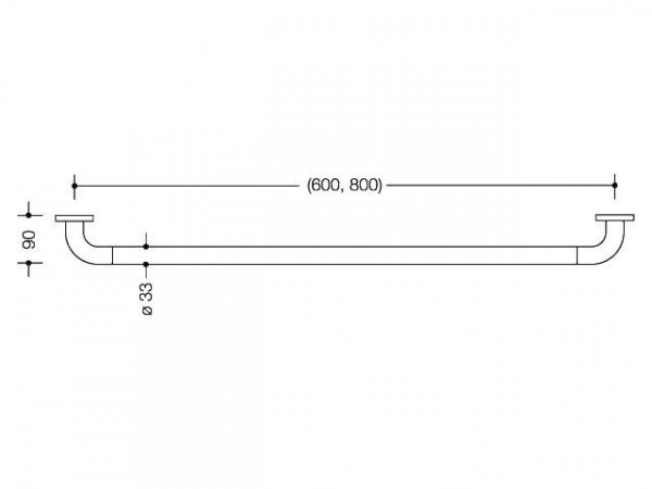 Hewi Handdoekenrek Serie 477 hoekige bar Active +