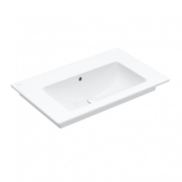 Villeroy en Boch Venticello meubelwastafel zonder kraangat 80x50cm met overloop ceramic+ wit 41048jr1