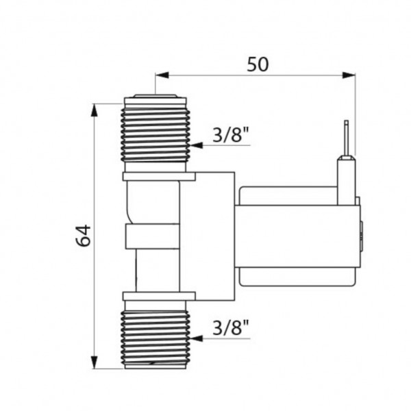Delabie Magneetventiel M3/8" 12V met filter voor TEMPOMATIC wasbekken