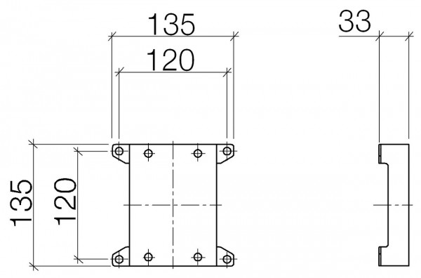 Dornbracht Balance Modules SideRain adapterplaat voor 3520597090