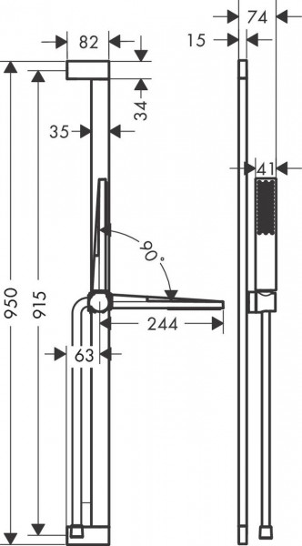 Hansgrohe Pulsify e doucheset 100 1jet ecosmart glijstang 90cm chroom 24380000