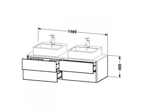 Duravit Wastafelmeubel XSquare 400x548mm