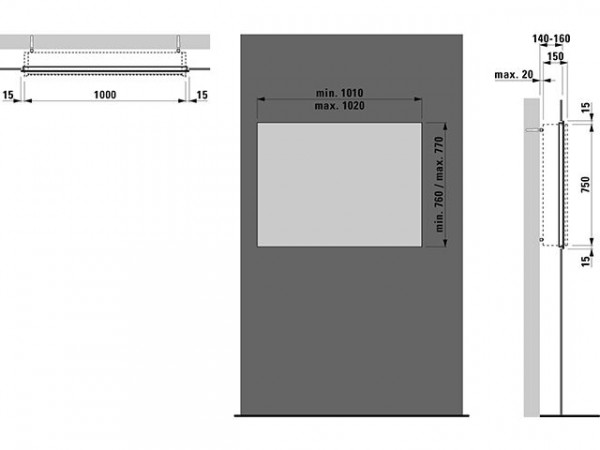 Cadre de montage aluminium Laufen Frame 25 (H4086809000001)