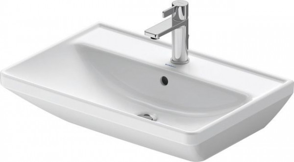 Lavabo Suspendu Duravit D-Neo WonderGliss, Avec trop-plein, 1 trou 650x170mm Blanc