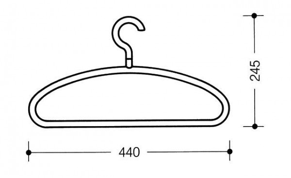 Hewi System 111 Kleer- en broekhanger 571.3