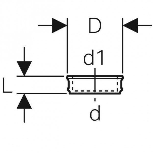 Geberit Aansluitbus met lipafdichting d110/110 PE (367794161)