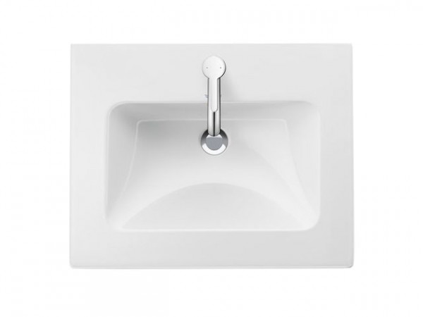 Fontein Toilet Duravit ME by Starck, Met overloop, 1 gat 530x180mm Wit