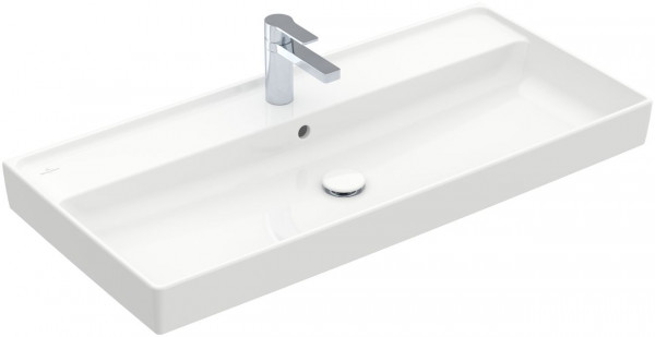 Villeroy & Boch Collaro meubelwastafel 100x47cm met overloop 1 kraangat wit 4A33A501