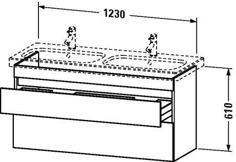 Duravit Wastafelmeubel DuraStyle voor 233813 448x1230x610mm