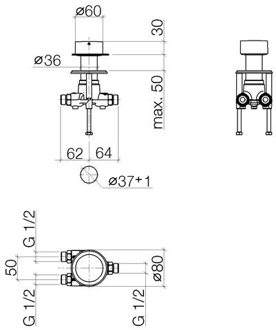 Villeroy en Boch CL.1 2-wegomstelling (2912674)