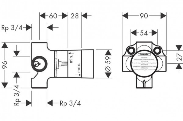Axor Inbouwelementen voor 4-wegschakelaarventiel Quattro