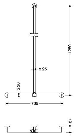 Hewi Badgreep System 900 met douchestang 900.35.43060