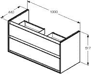 Ideal Standard Concept Air Wastafelmeubel 1000 mm (E0821)