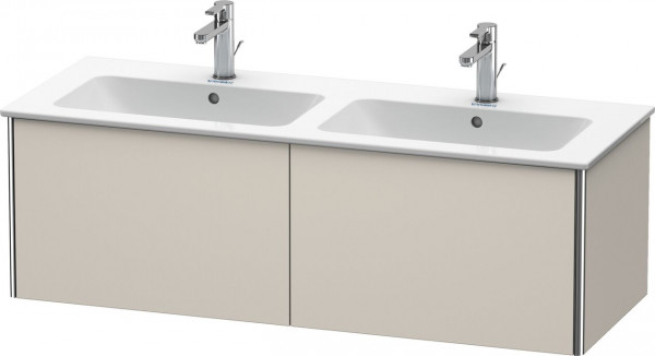 Meuble Double Vasque suspendu Duravit XSquare pour 233612 Taupe Satin Mat 1210 mm XS407509191