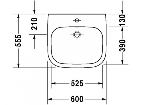 Duravit Hangende Wastafel D-Code Vital 2312600000