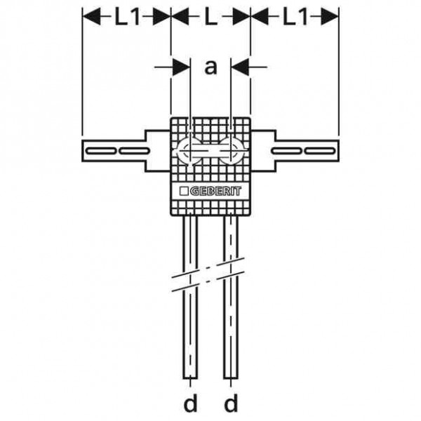 Geberit Aansluitdoos L d16 PushFit (650233001)