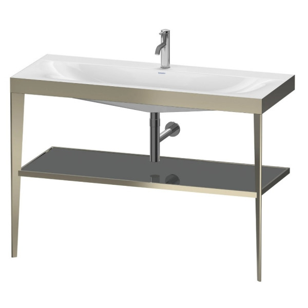 Ensemble Meuble Salle de bain Duravit Xviu 1200 mm Gris flanelle brillant/Champagne Matt 1 Trou