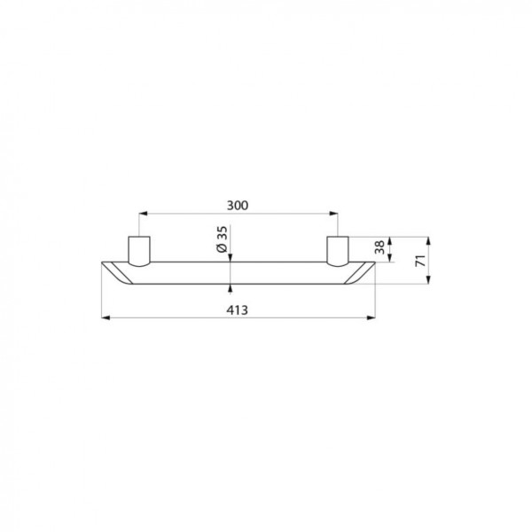 Delabie Badgreep Be-Line L300mm