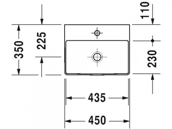 Duravit Fontein Toilet DuraSquare geslepen Wit 450 mm