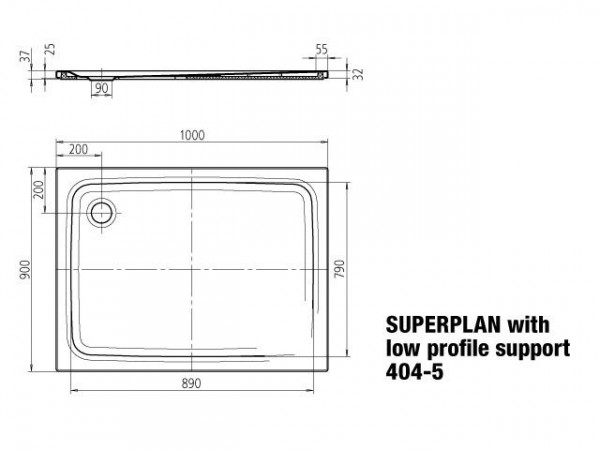 Kaldewei Douchebak Rechthoekig Mod.404-5 Superplan (430447930)