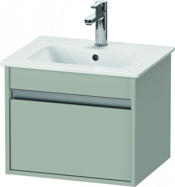 Meuble Pour Lavabo Encastrable Duravit Ketho 1 tiroir poignée argent 500x410x412mm Gris béton mat KT640400707