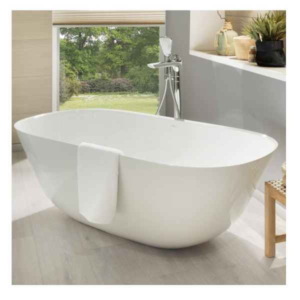 Villeroy & boch Theano bad ovaal 155x75cm wit ubq155anh7f200v-01