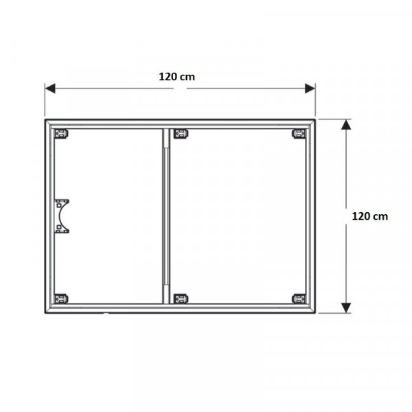 Geberit Steplano installatieframe voor doucheplaten setaplano groter dan 100 cm voor 6 steunvoeten 154490001