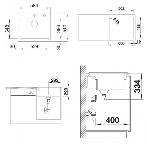 Blanco Inbouw Spoelbak Etagon 6 (525162)