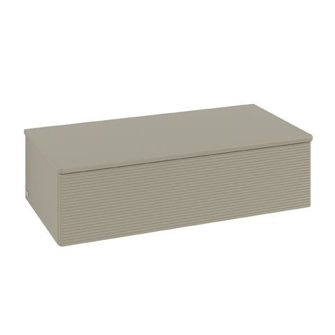 Wandmeubel Villeroy en Boch Antao Met Structuur 1 lade 1000x268x500mm Stone Grey Matt Lacquer/Hon...