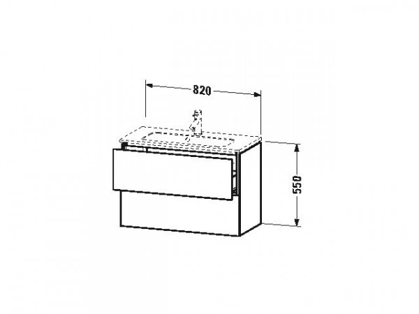 Duravit Wastafelmeubels L-Cube 550x391mm