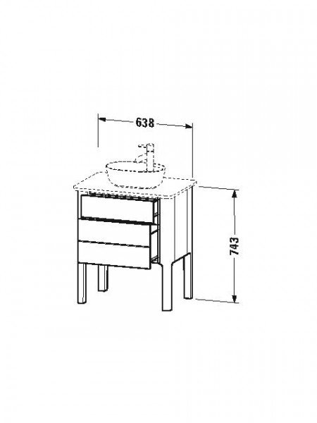 Duravit Wastafelmeubels Luv Staand 743x638x450mm