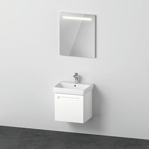 Ensemble Meuble Salle De Bain Duravit No.1 Meuble sous-lavabo , Lavabo, Miroir 550mm Blanc Mat