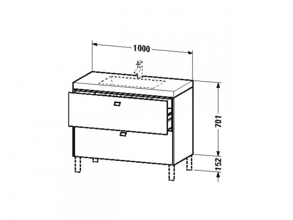 Duravit Badkamermeubel Set Brioso 1000 mm BR4702