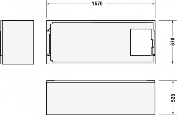 Badpoot Duravit Duravit No.1 voor 700489 1700x700mm