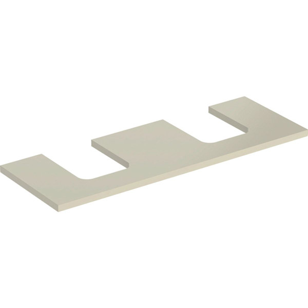 Plan de Toilette Geberit ONE pour double vasque à poser ovale 1350x30mm Lave Mate