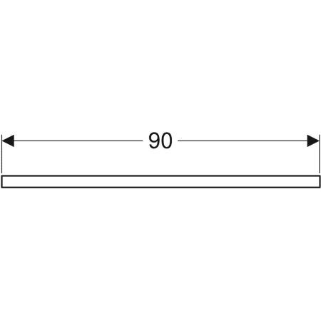 Wastafelblad Geberit ONE voor 1 ovale wastafel 900x30mm Walnoot Hickory