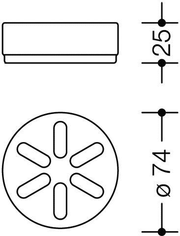 Hewi Zeepbakje Muur Serie 477 houder Kleine Wit