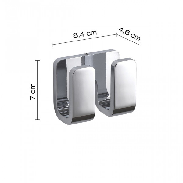 Gedy Handdoekhaakjes OUTLINE Dubbel Haak 84x46x70mm