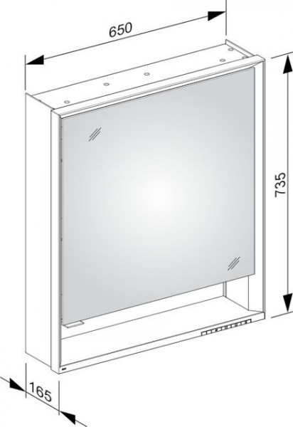 Keuco Spiegelkast Royal Lumos 650x735x165mm