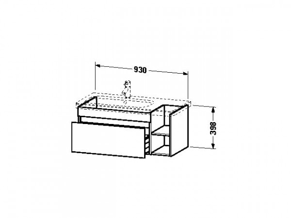 Duravit Wastafelmeubel DuraStyle voor 232510 448x930x398mm