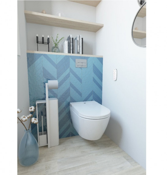 Hangtoilet Allibert AquaSmart met Softclose en Reinigingssysteem Wit