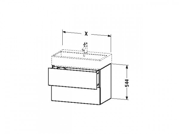 Duravit Wastafelmeubels L-Cube 544x459mm