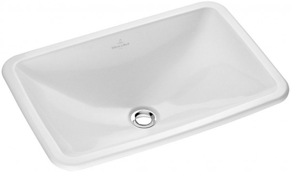 Villeroy en Boch Loop en Friends inbouwwastafel met overloop 51x34cm ceramic+ wit 614510R1