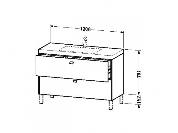 Duravit Badkamermeubel Set Brioso 1200 mm BR4703