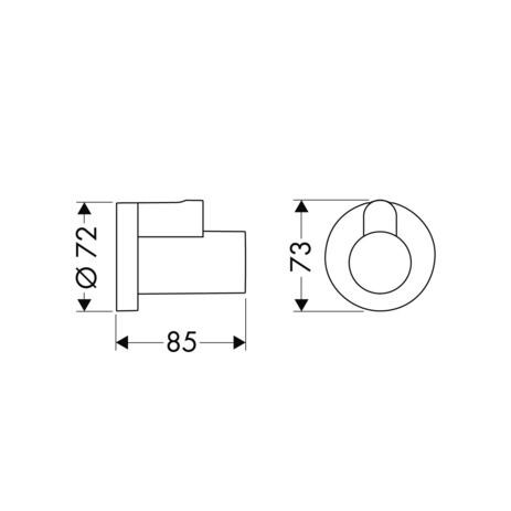 Axor Hoekventiel Schuifkast Flowstar Chroom