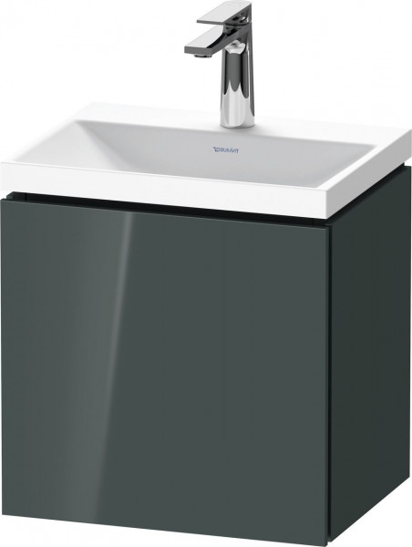 Set Meuble Salle De Bain Duravit L-Cube Lavabo 1 trou, porte gauche 450mm Gris Dolomite Brillant LC6948O38380000